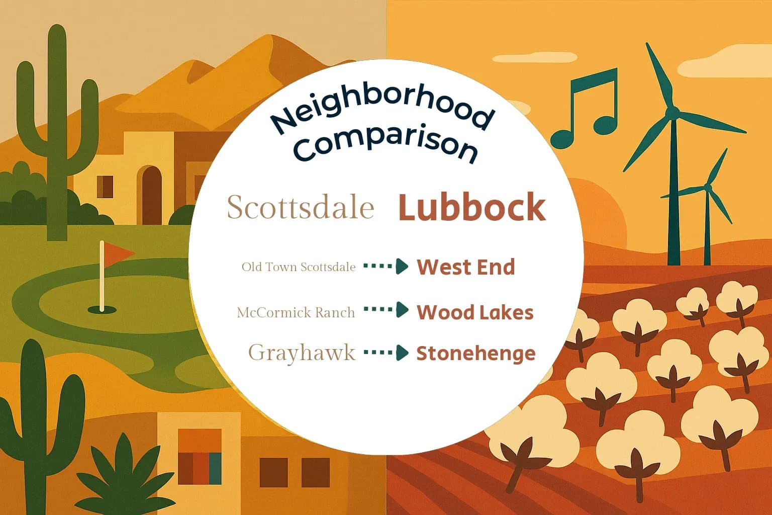 Scottsdale vs Lubbock Neighborhood Comparison