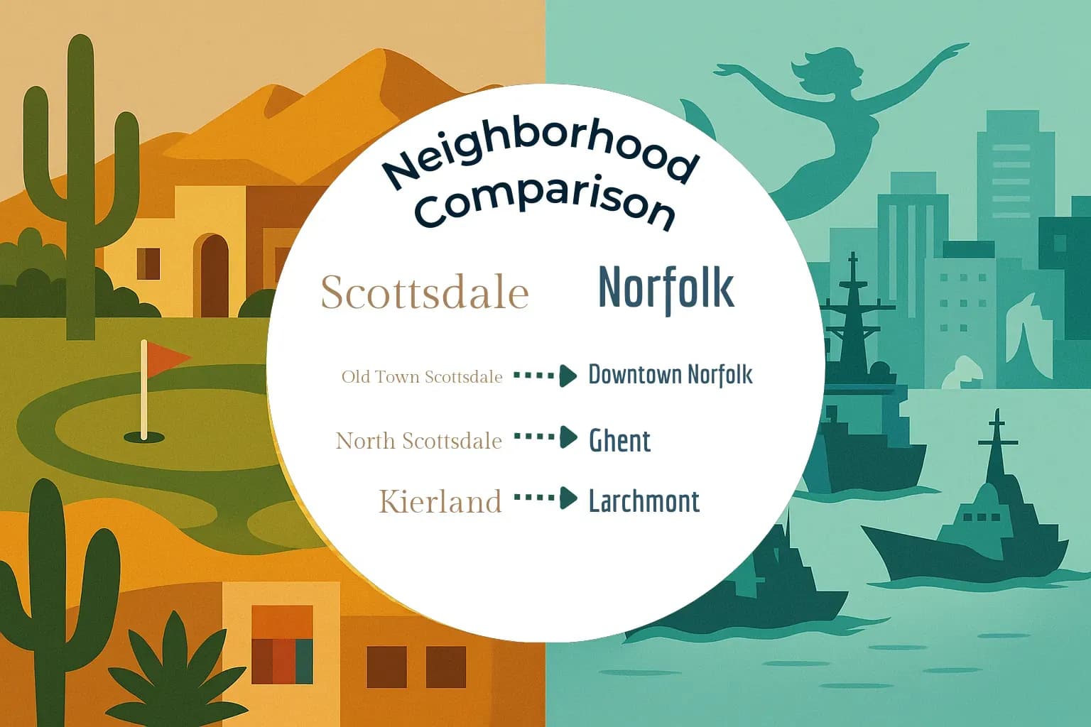 Scottsdale vs Norfolk Neighborhood Comparison