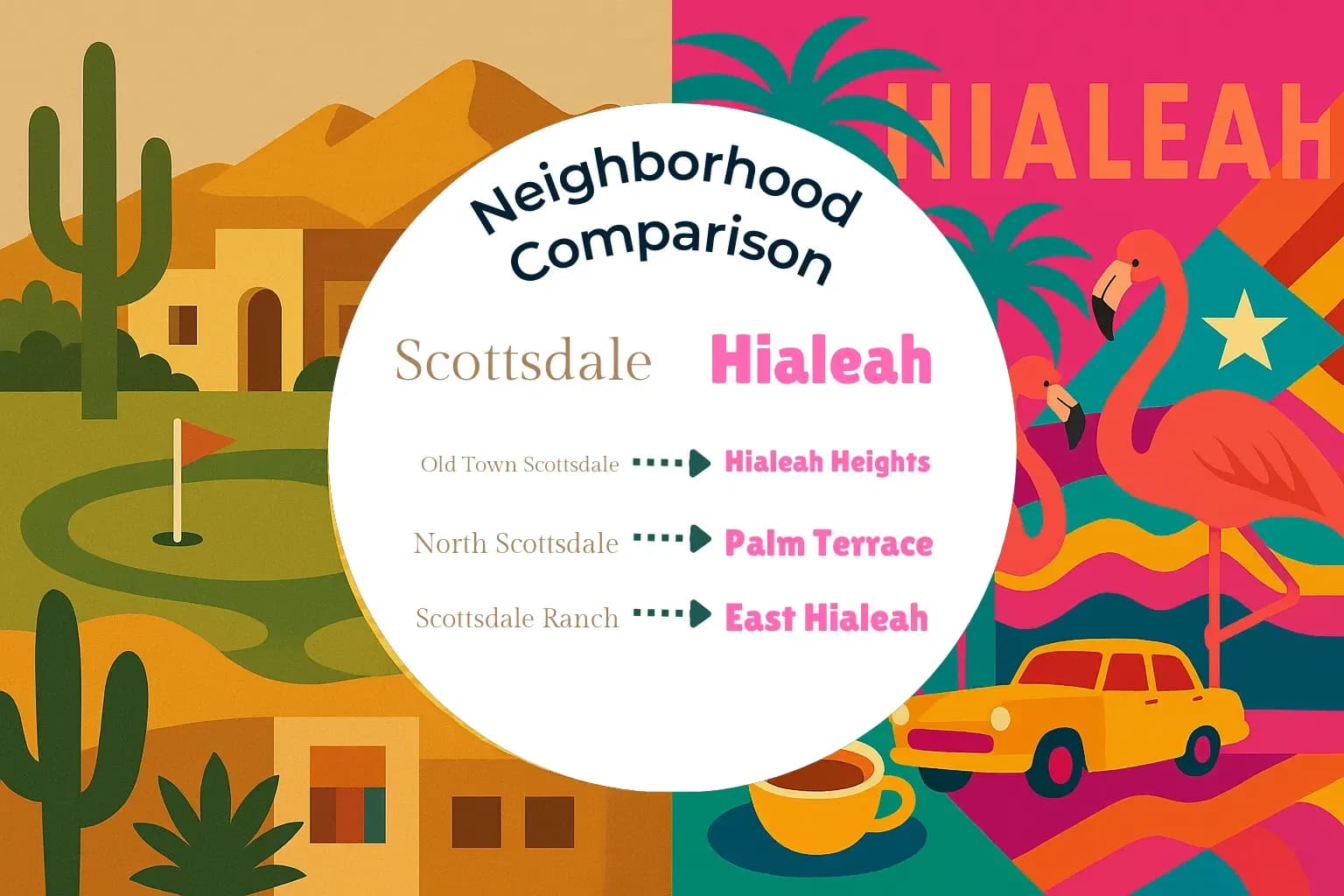 Scottsdale vs Hialeah Neighborhood Comparison