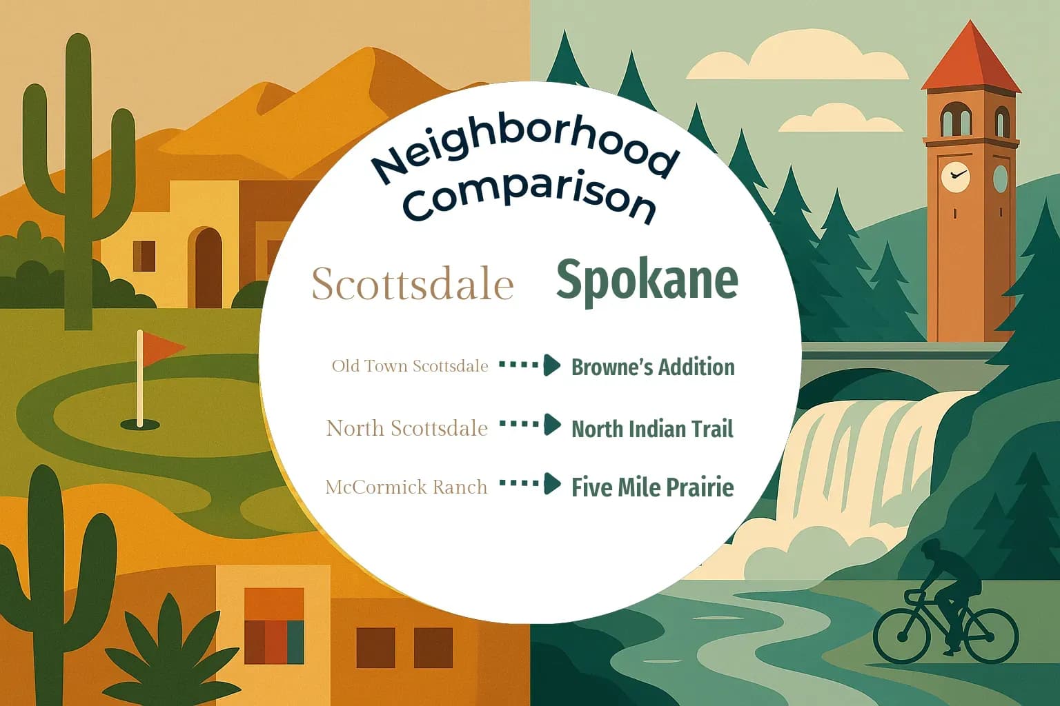 Scottsdale vs Spokane Neighborhood Comparison