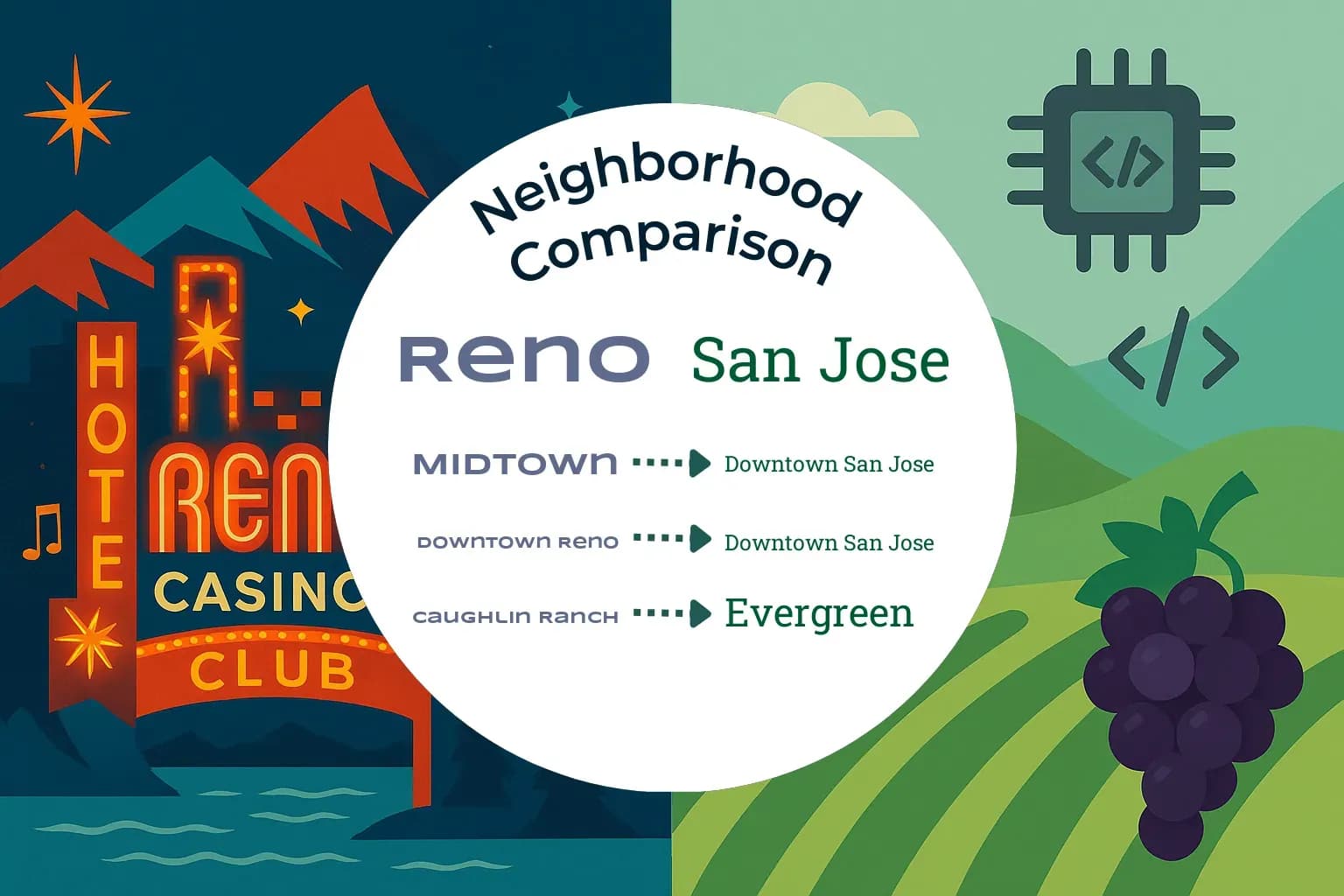 Reno vs San Jose Neighborhood Comparison