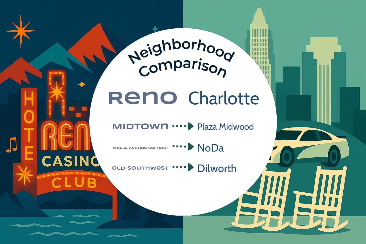 Reno vs Charlotte Neighborhood Comparison