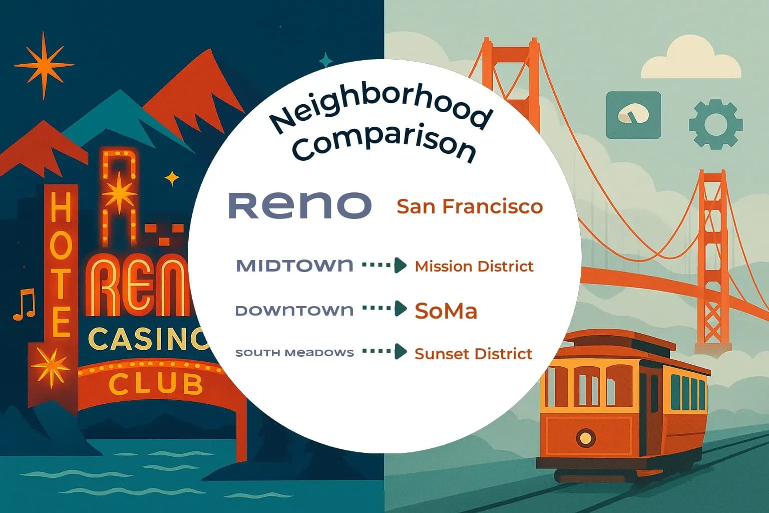 Reno vs San Francisco Neighborhood Comparison