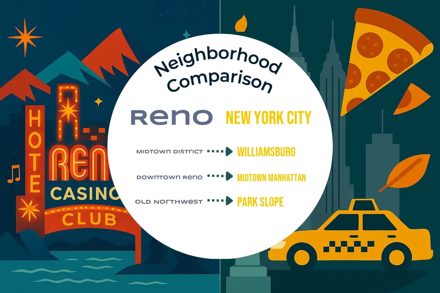 Reno vs New York City Neighborhood Comparison