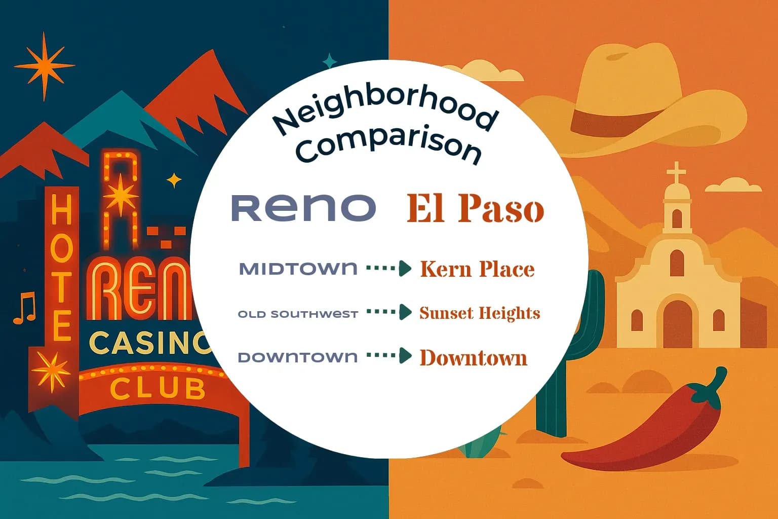 Reno vs El Paso Neighborhood Comparison