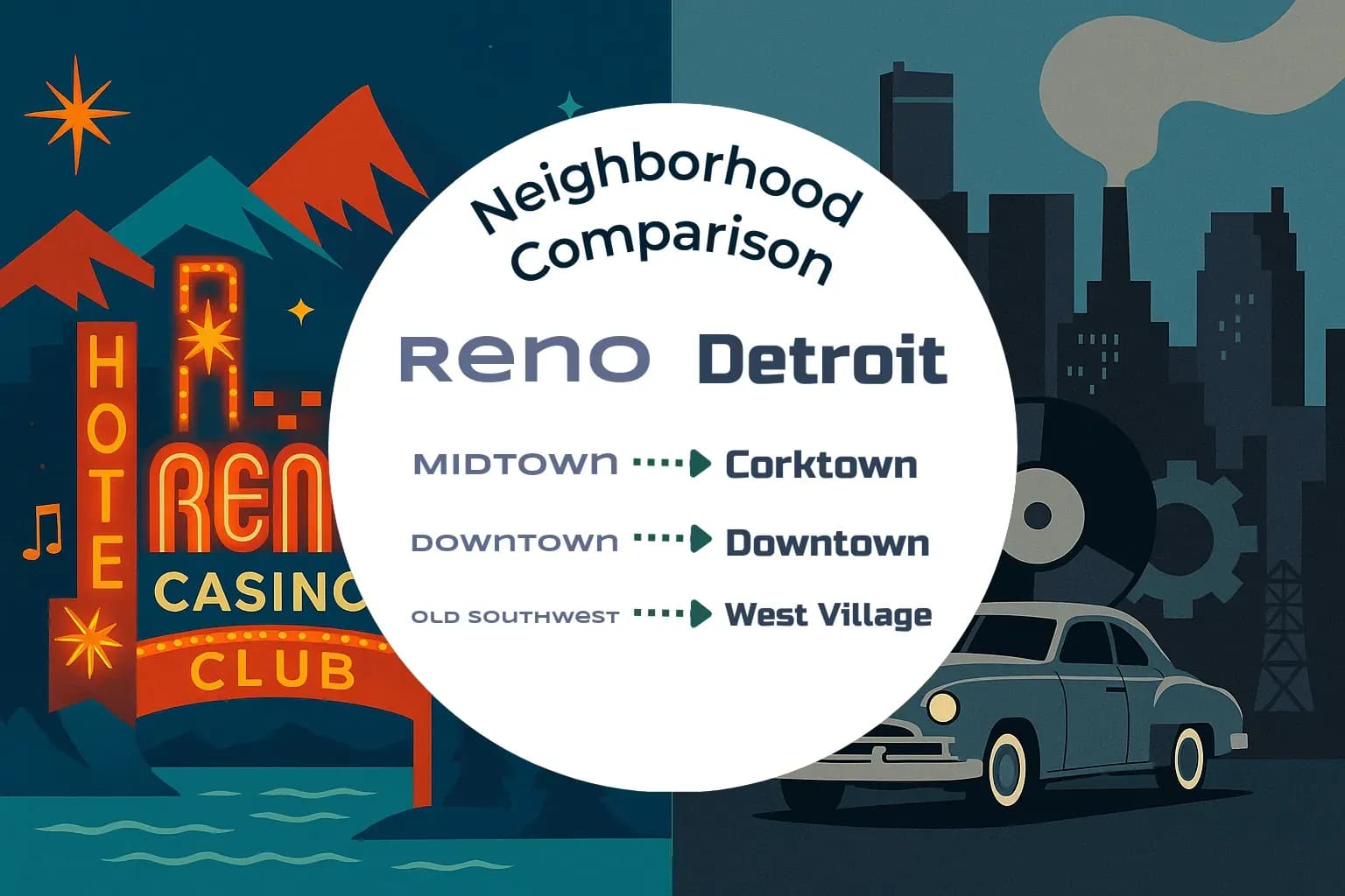 Reno vs Detroit Neighborhood Comparison