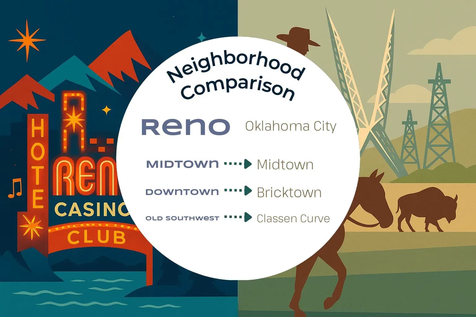 Reno vs Oklahoma City Neighborhood Comparison