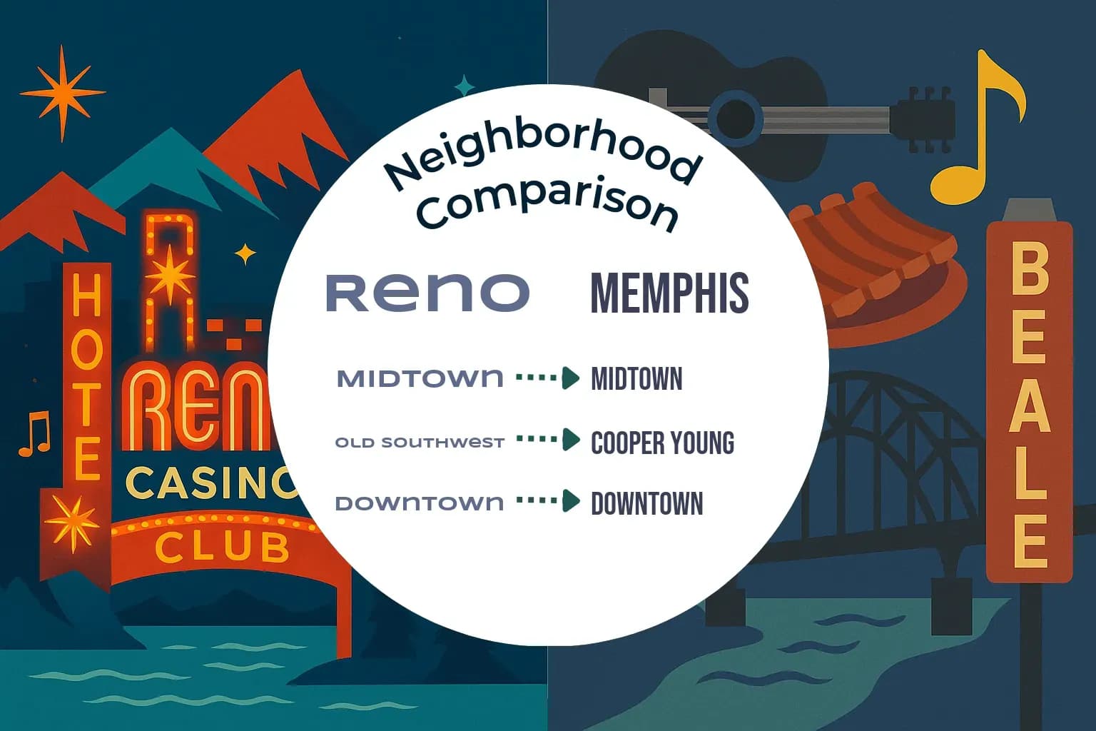 Reno vs Memphis Neighborhood Comparison