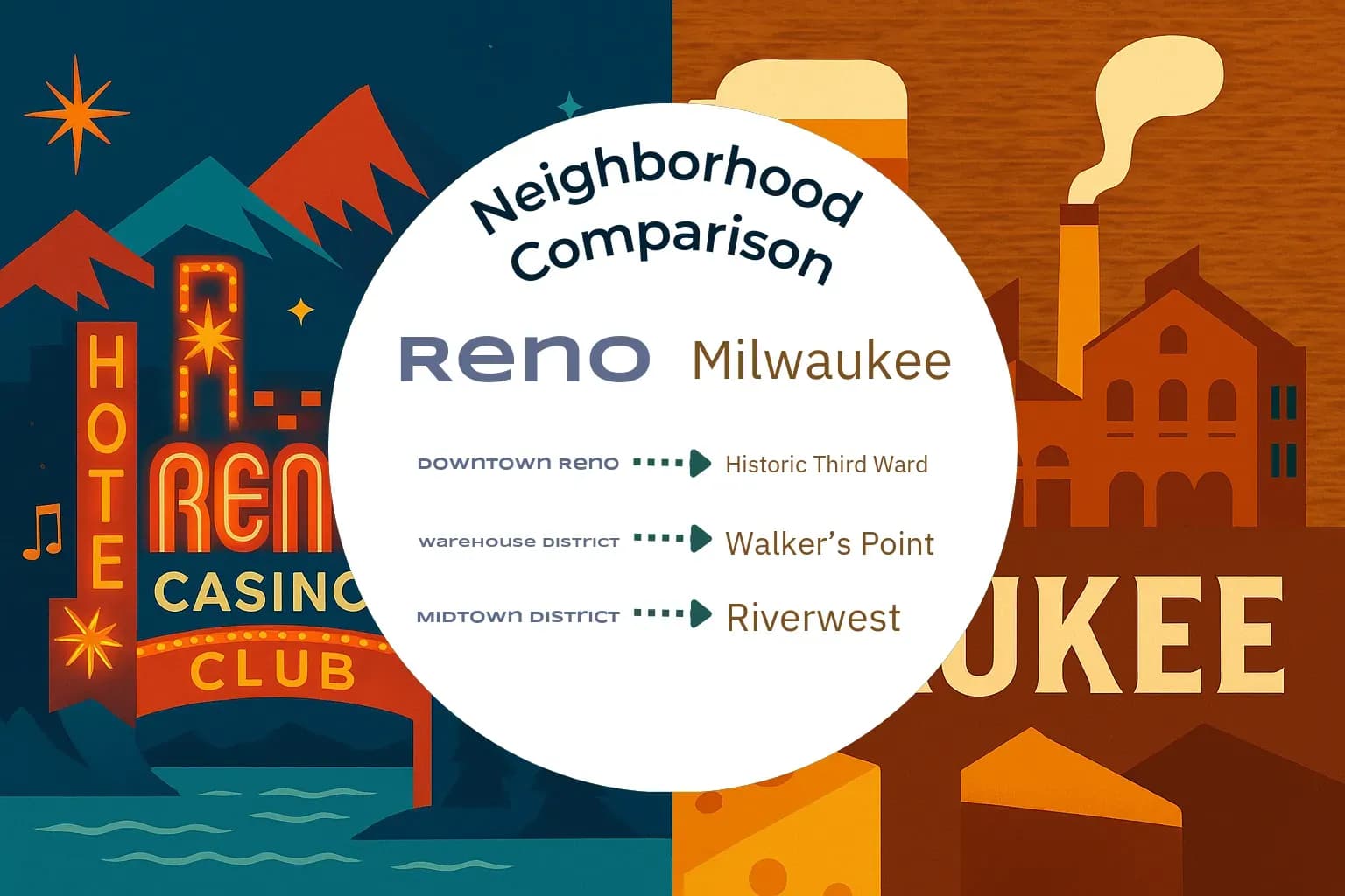 Reno vs Milwaukee Neighborhood Comparison
