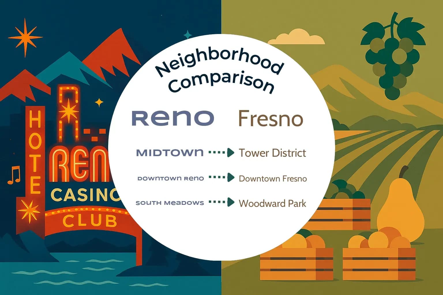 Reno vs Fresno Neighborhood Comparison