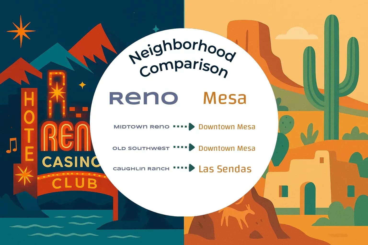 Reno vs Mesa Neighborhood Comparison