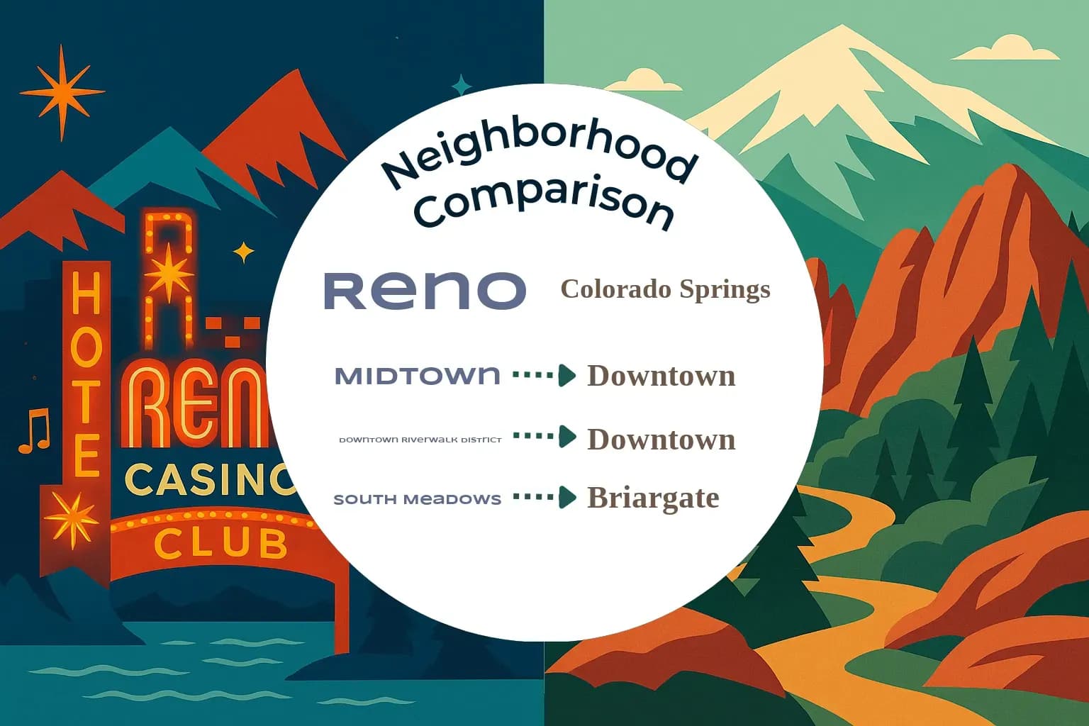 Reno vs Colorado Springs Neighborhood Comparison