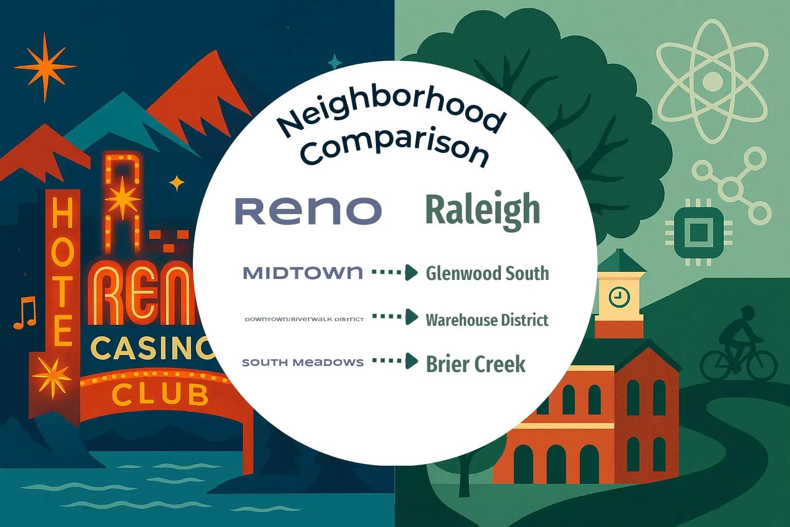 Reno vs Raleigh Neighborhood Comparison