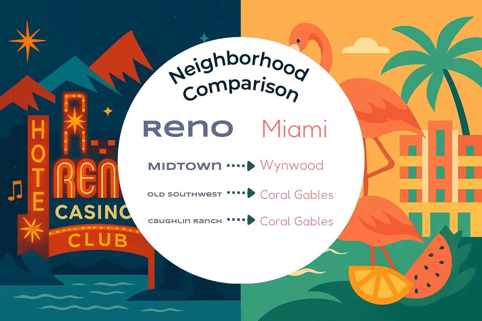 Reno vs Miami Neighborhood Comparison