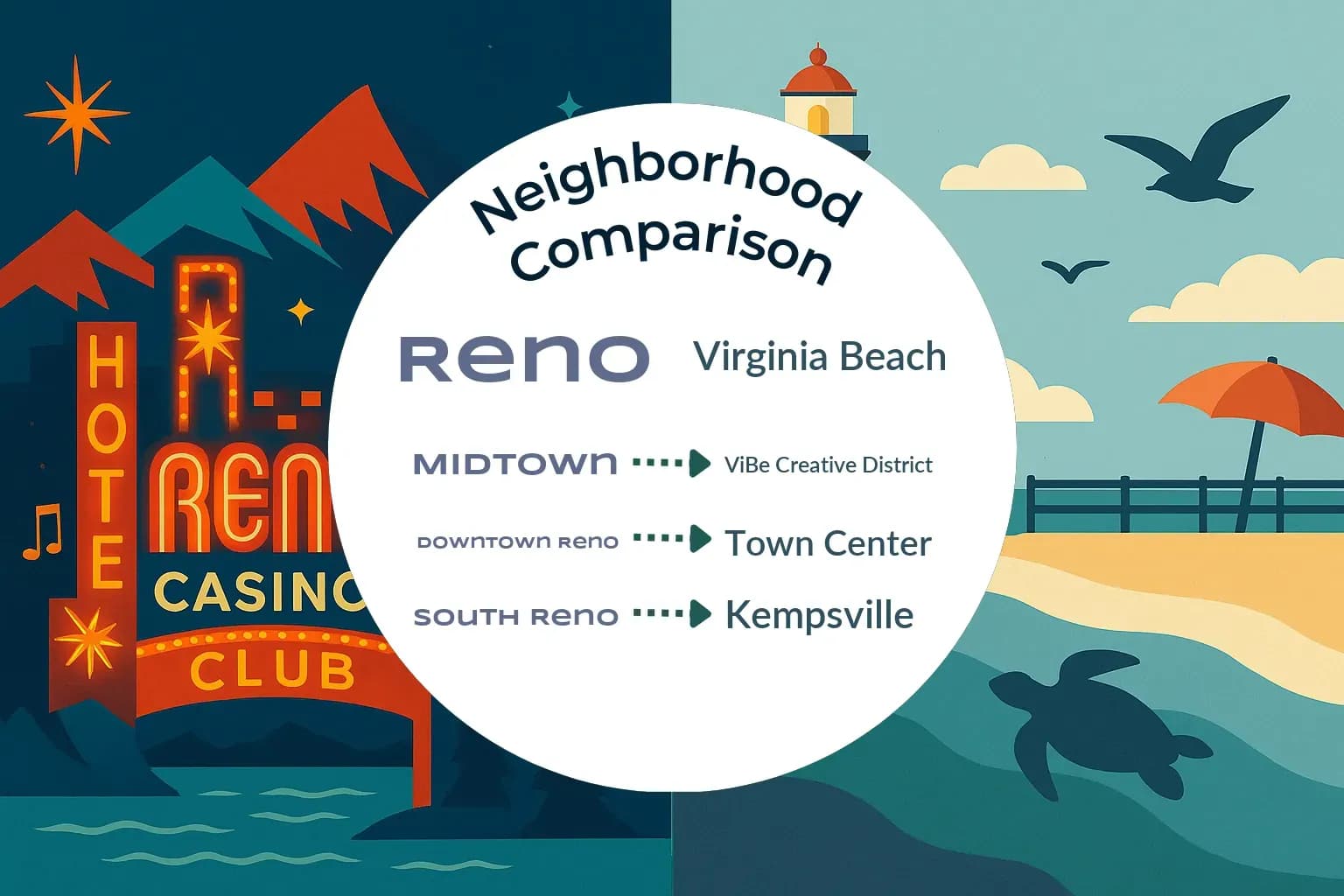Reno vs Virginia Beach Neighborhood Comparison