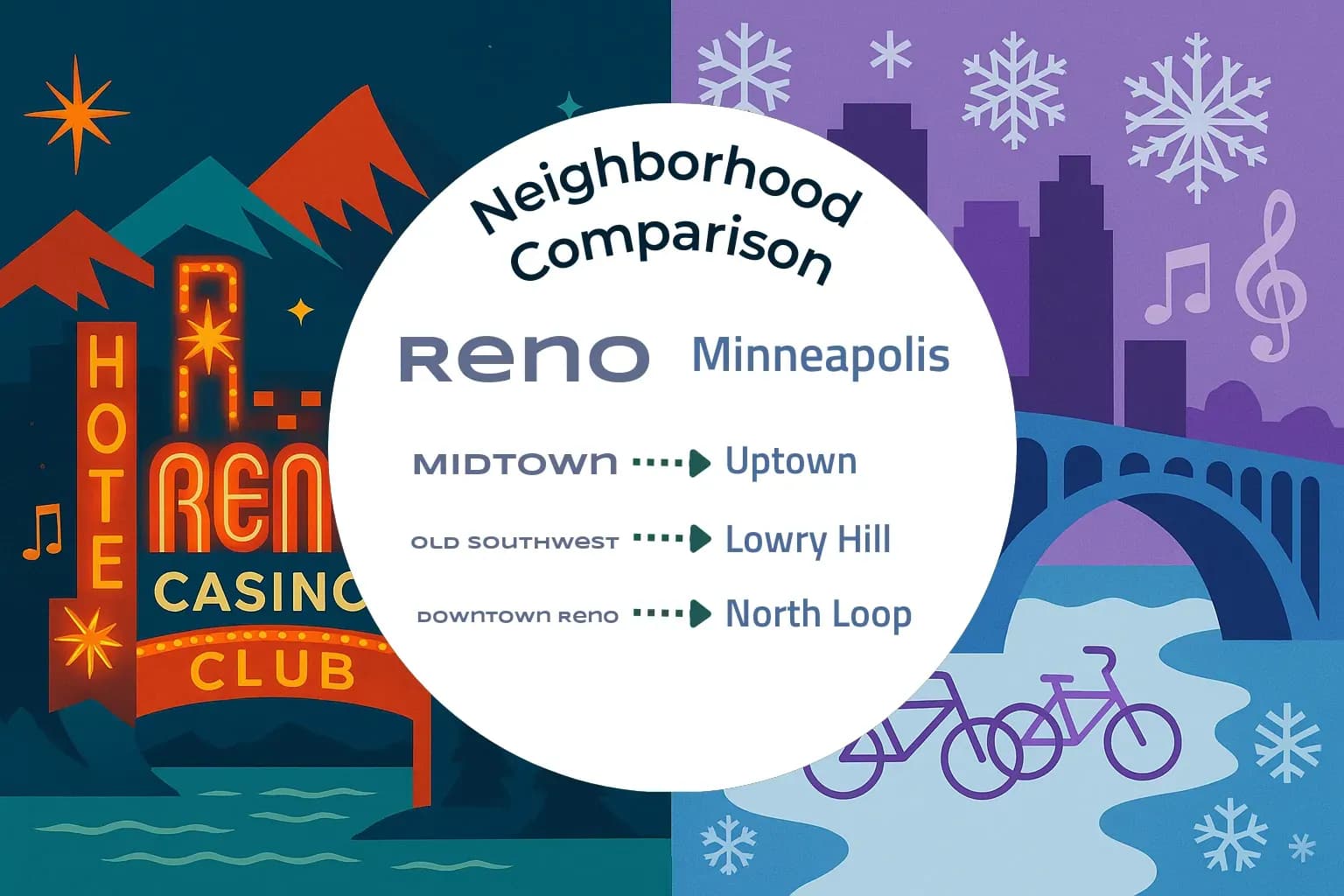 Reno vs Minneapolis Neighborhood Comparison