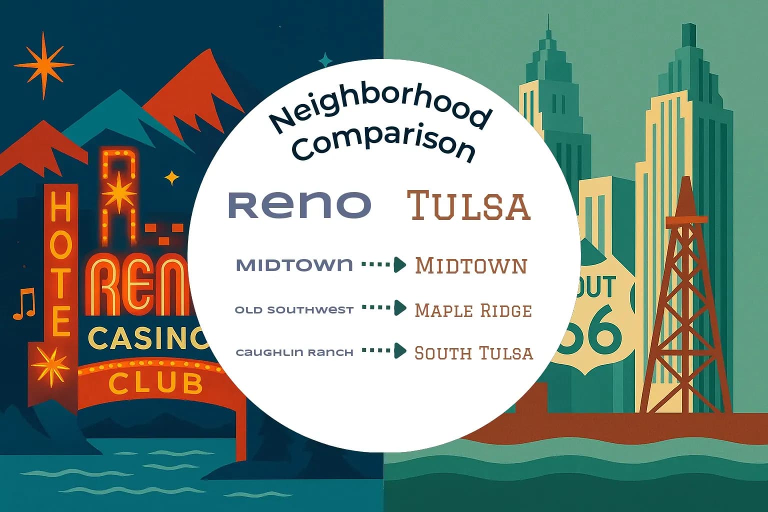 Reno vs Tulsa Neighborhood Comparison