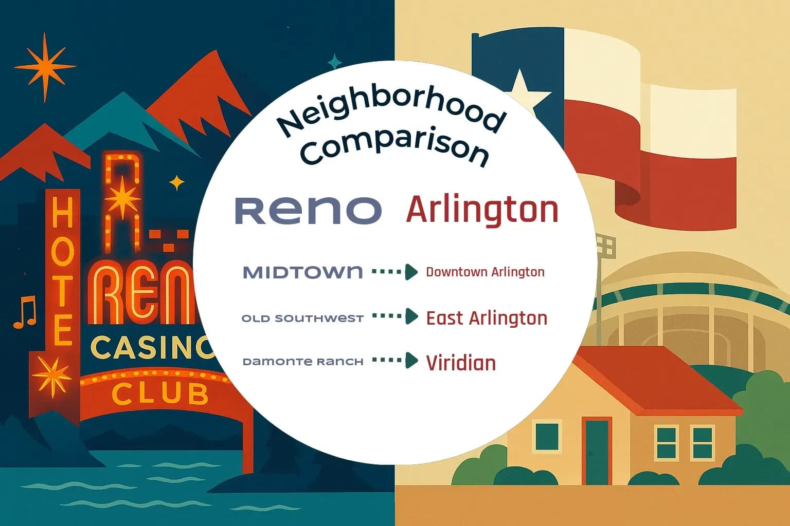Reno vs Arlington Neighborhood Comparison