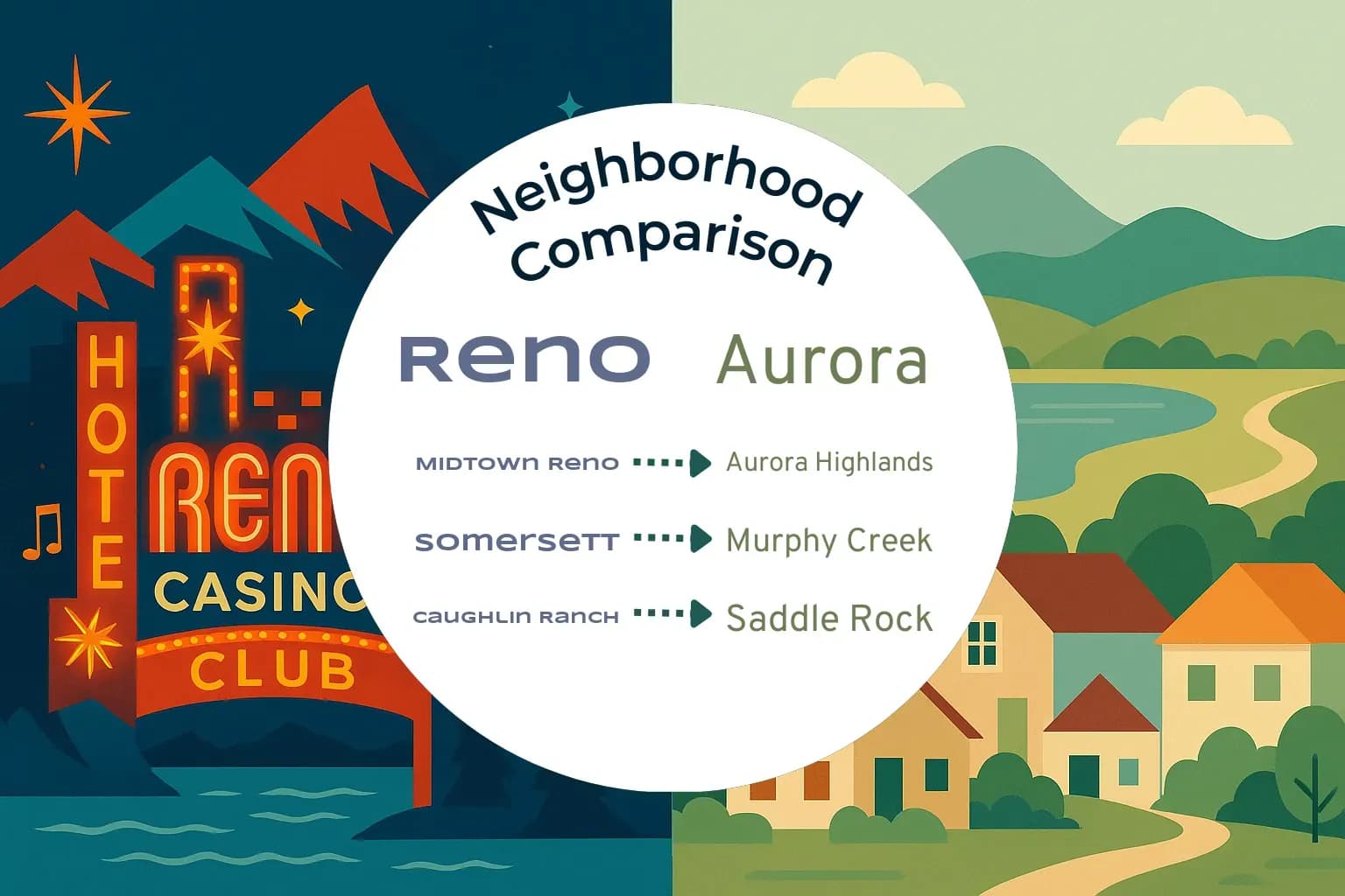 Reno vs Aurora Neighborhood Comparison