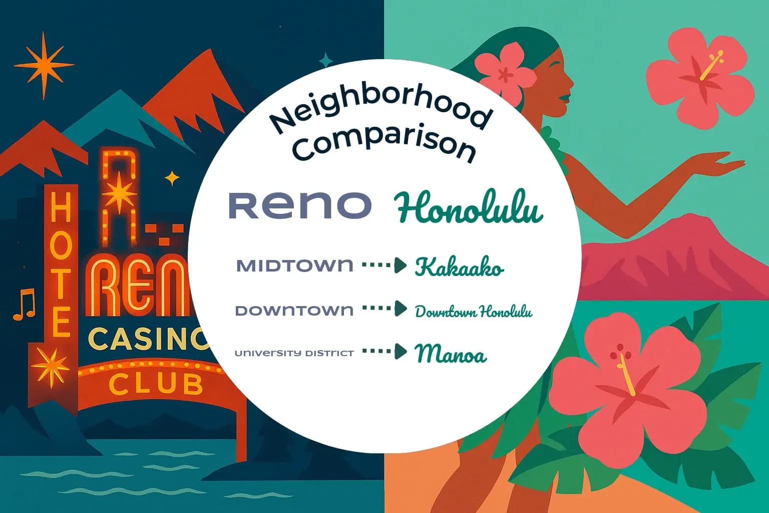 Reno vs Honolulu Neighborhood Comparison
