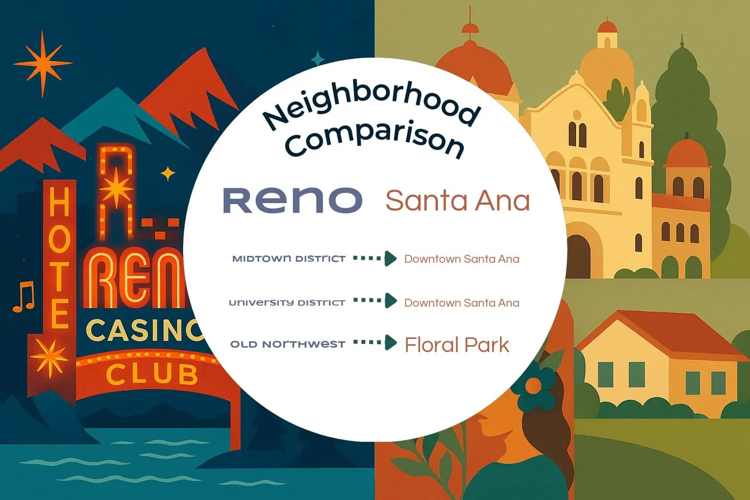Reno vs Santa Ana Neighborhood Comparison