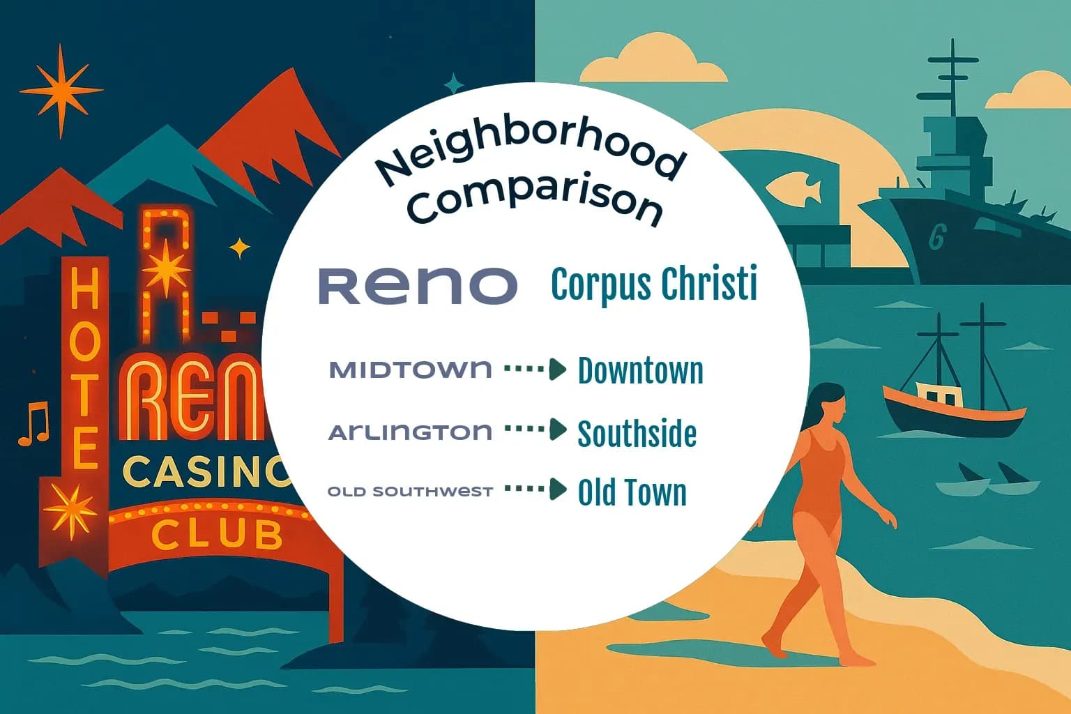 Reno vs Corpus Christi Neighborhood Comparison