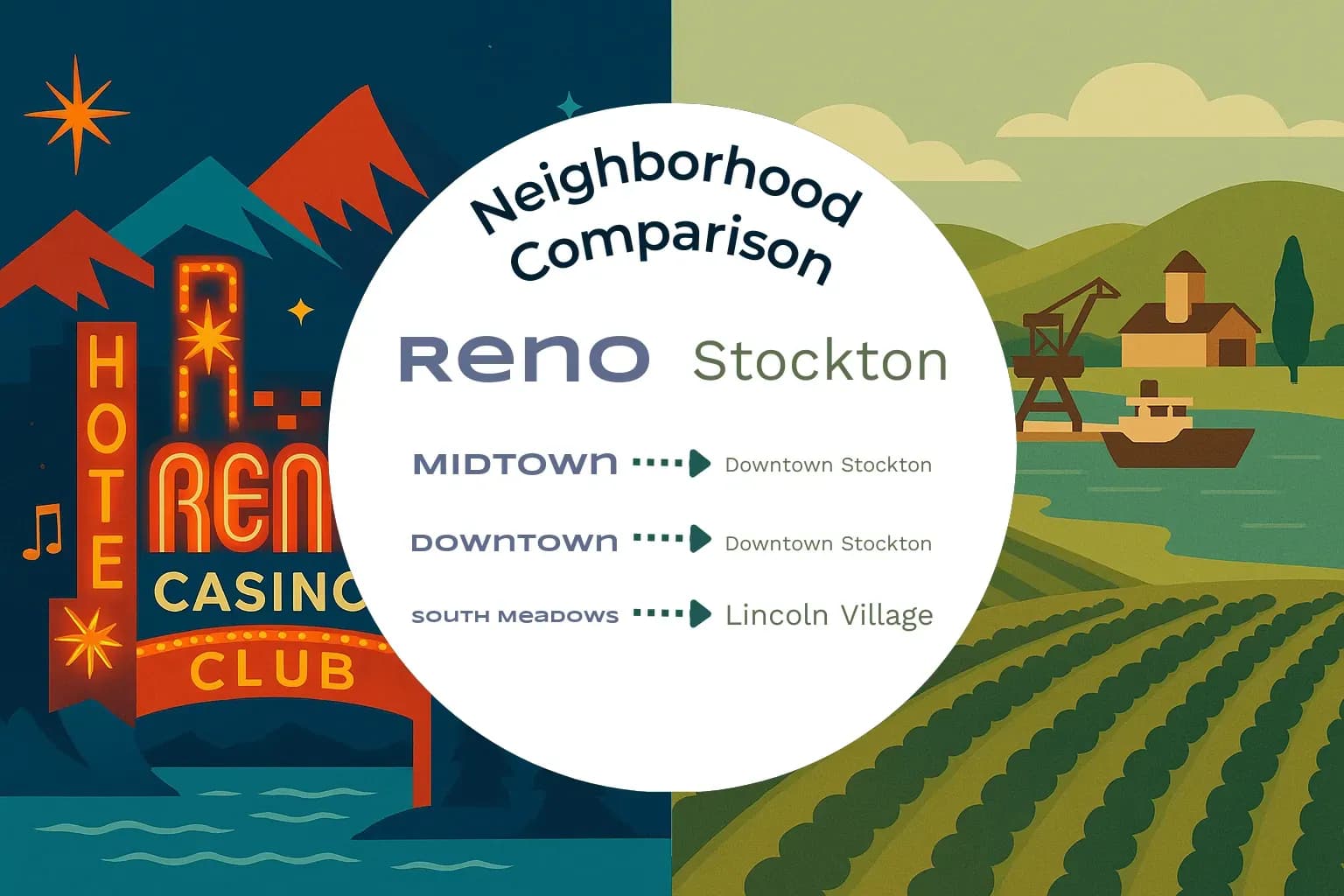 Reno vs Stockton Neighborhood Comparison
