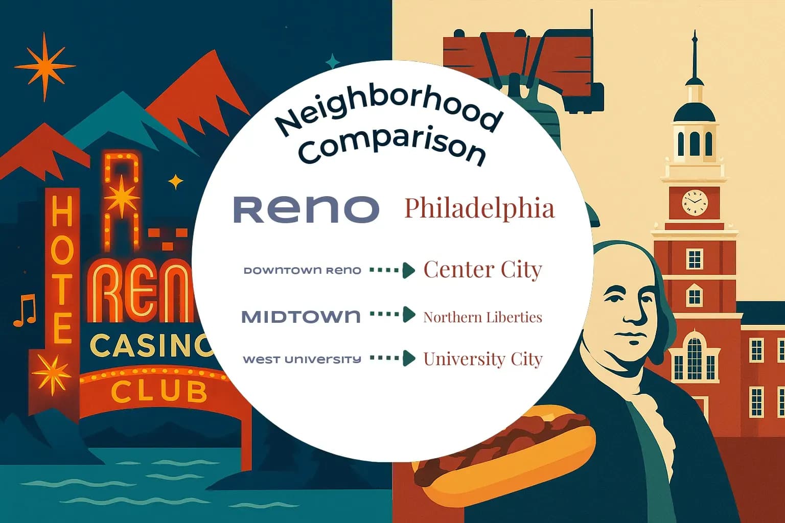 Reno vs Philadelphia Neighborhood Comparison