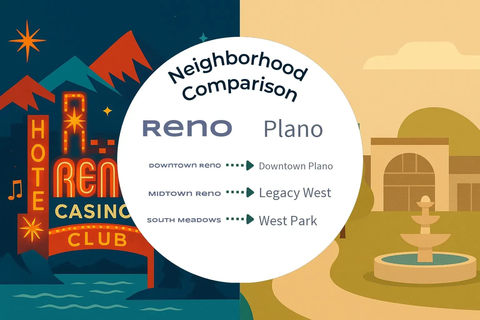 Reno vs Plano Neighborhood Comparison