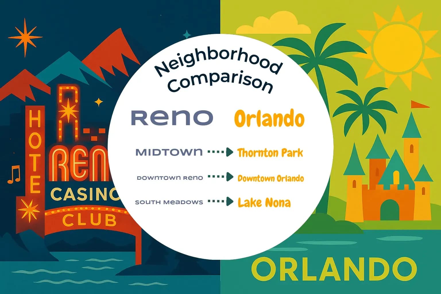 Reno vs Orlando Neighborhood Comparison