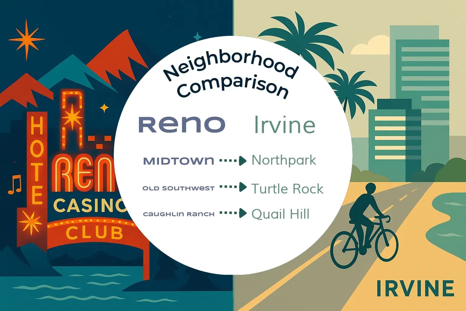 Reno vs Irvine Neighborhood Comparison