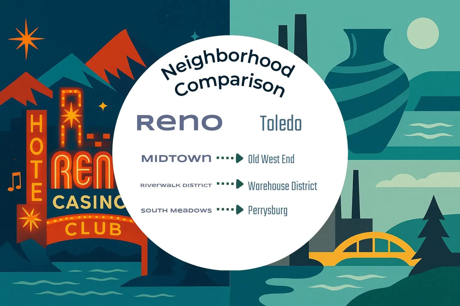 Reno vs Toledo Neighborhood Comparison