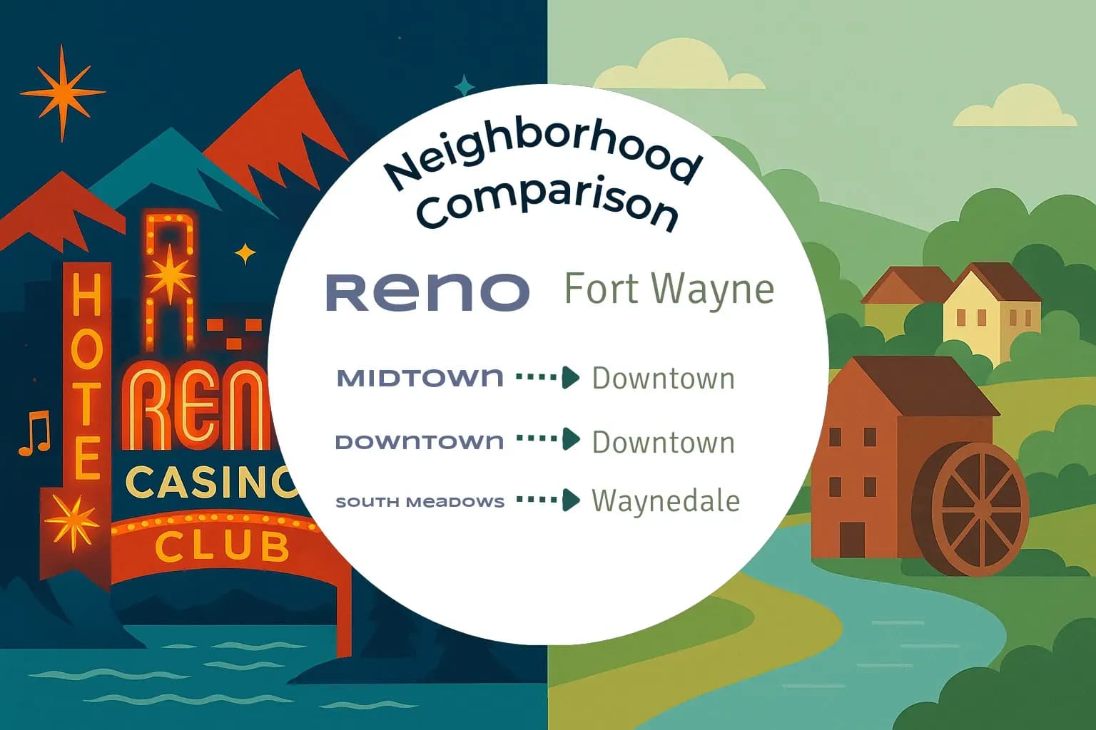 Reno vs Fort Wayne Neighborhood Comparison