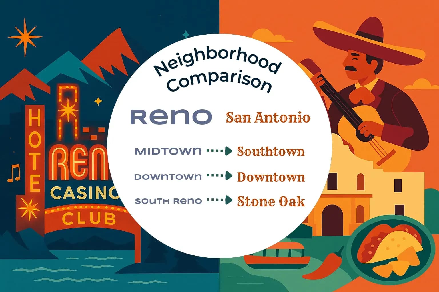 Reno vs San Antonio Neighborhood Comparison