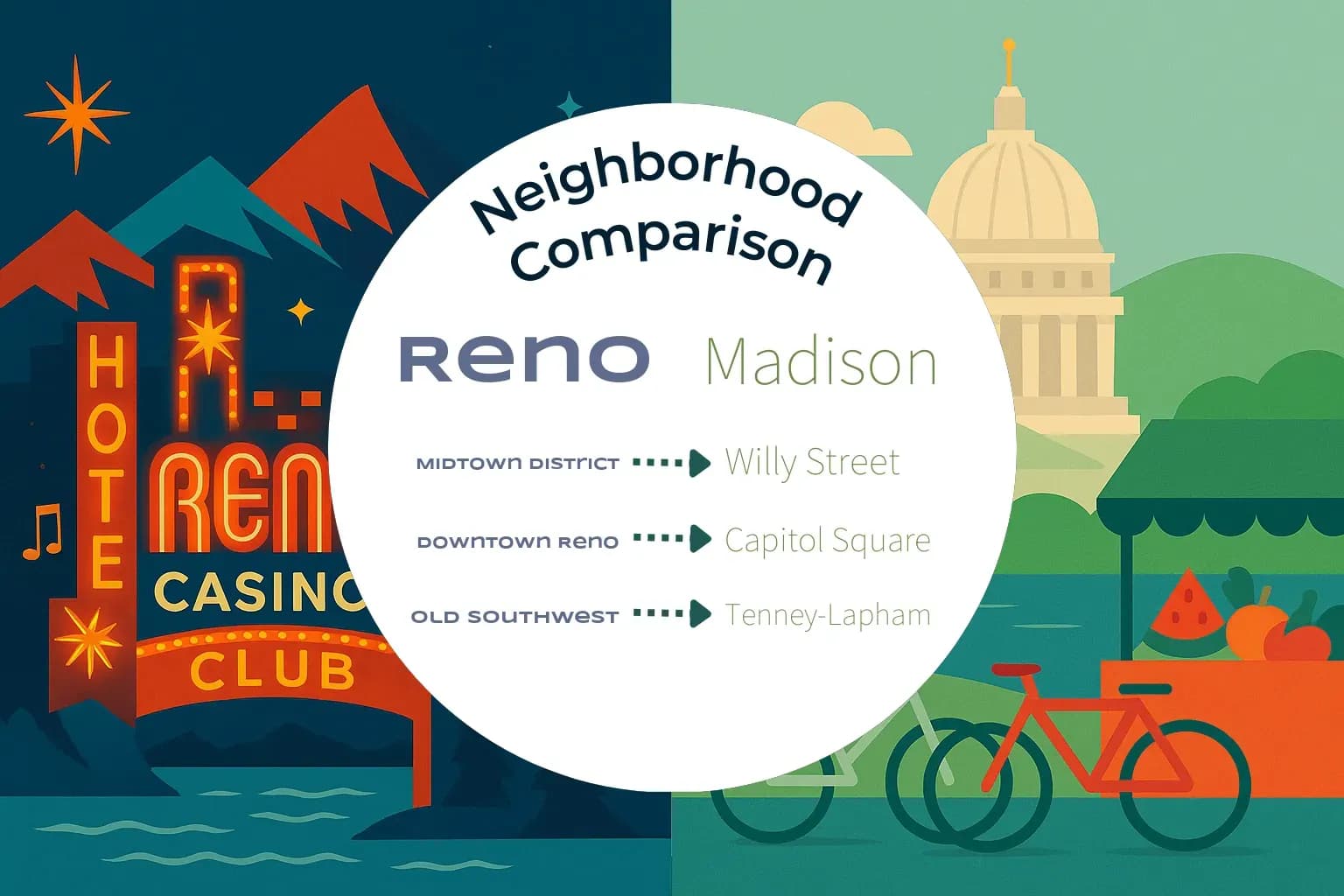 Reno vs Madison Neighborhood Comparison