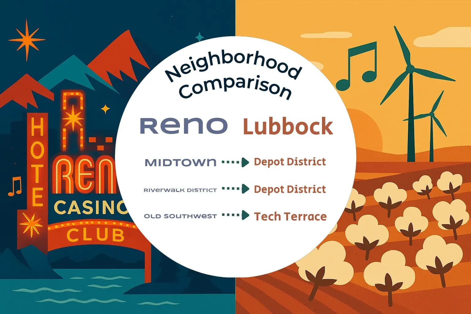 Reno vs Lubbock Neighborhood Comparison