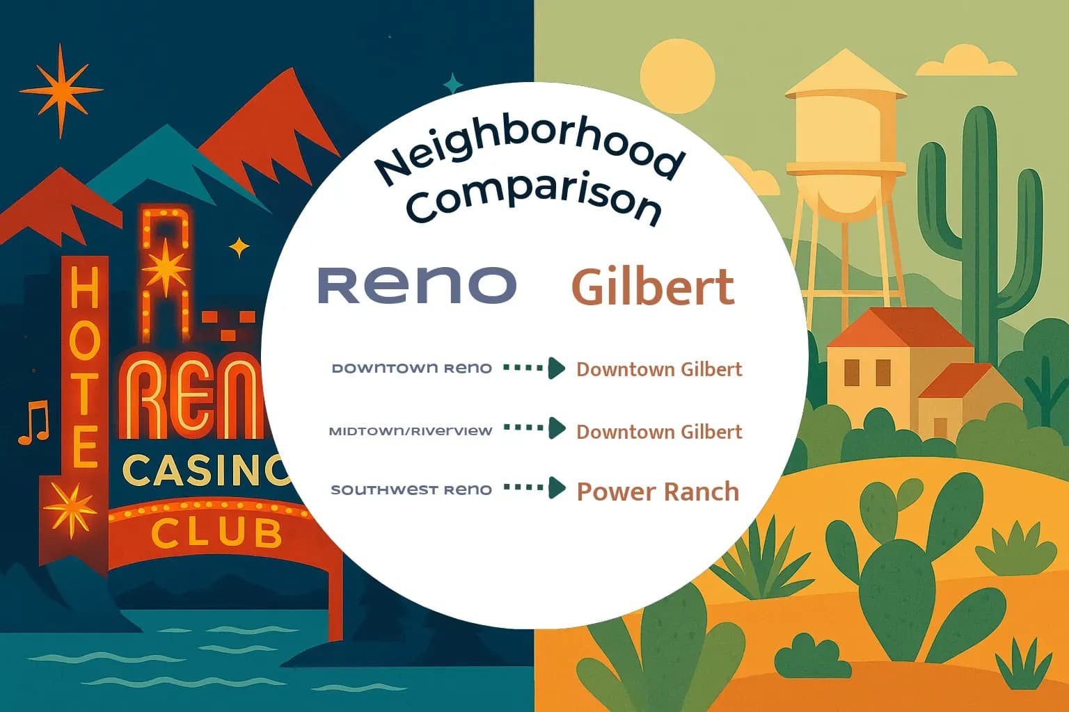 Reno vs Gilbert Neighborhood Comparison