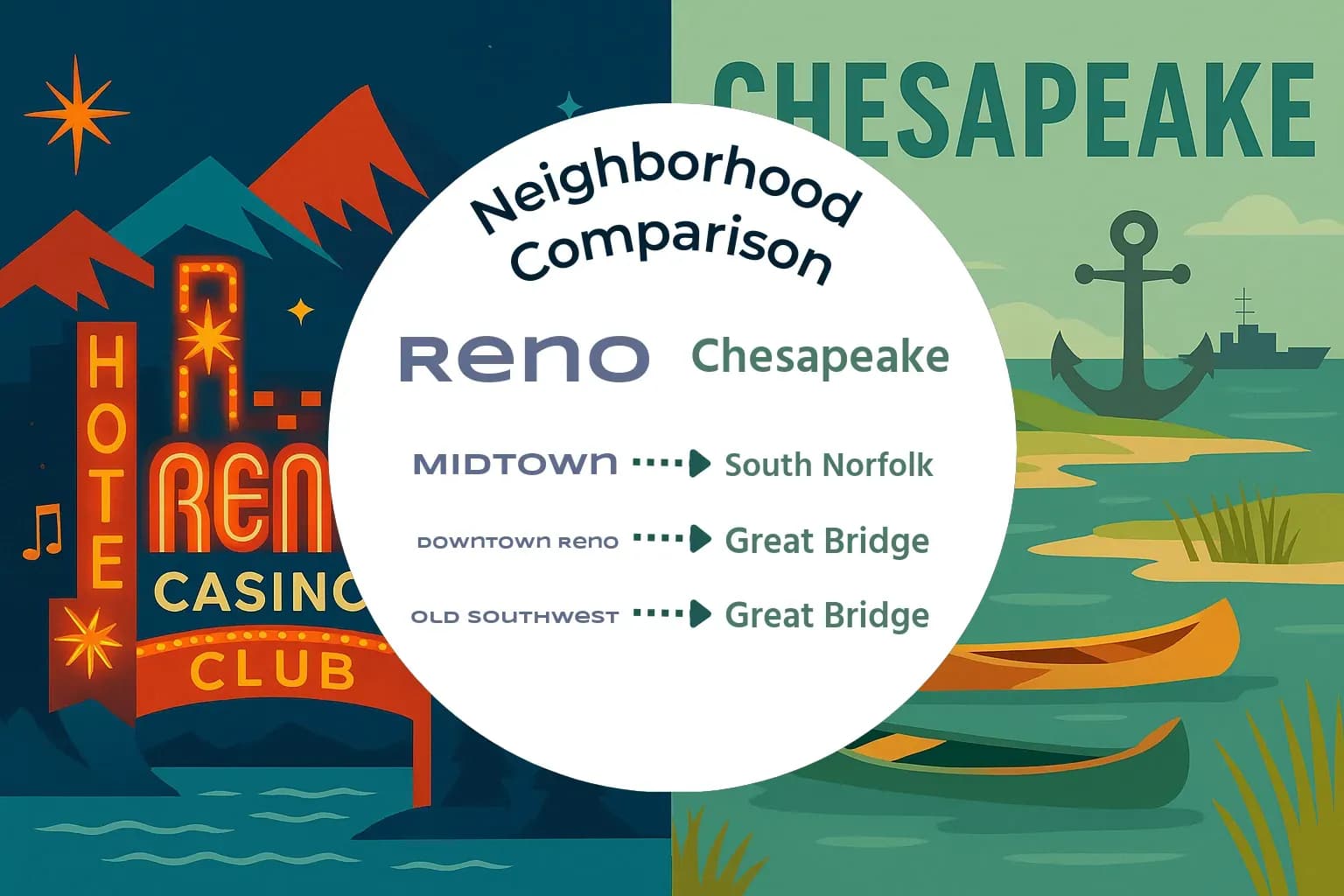 Reno vs Chesapeake Neighborhood Comparison