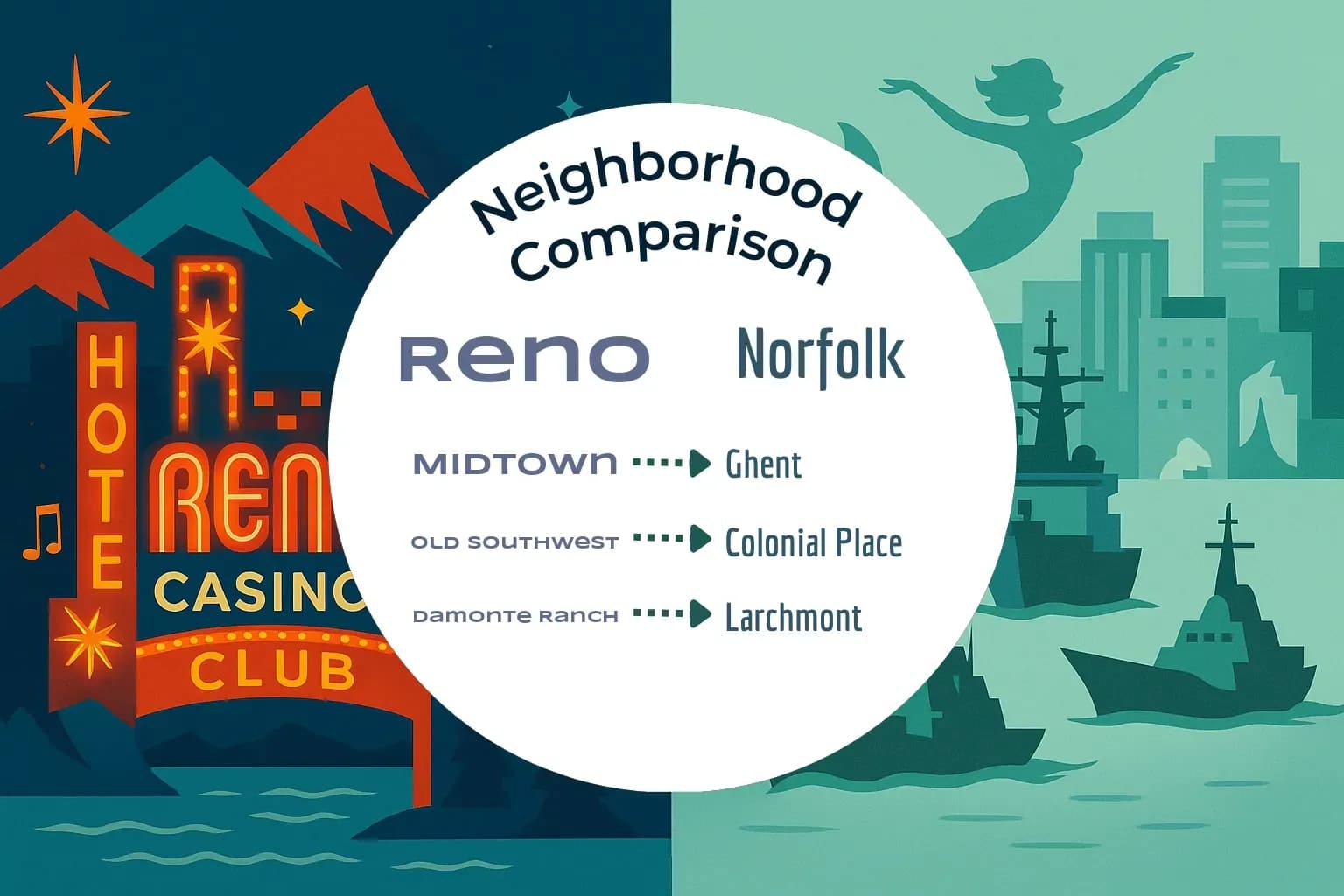 Reno vs Norfolk Neighborhood Comparison