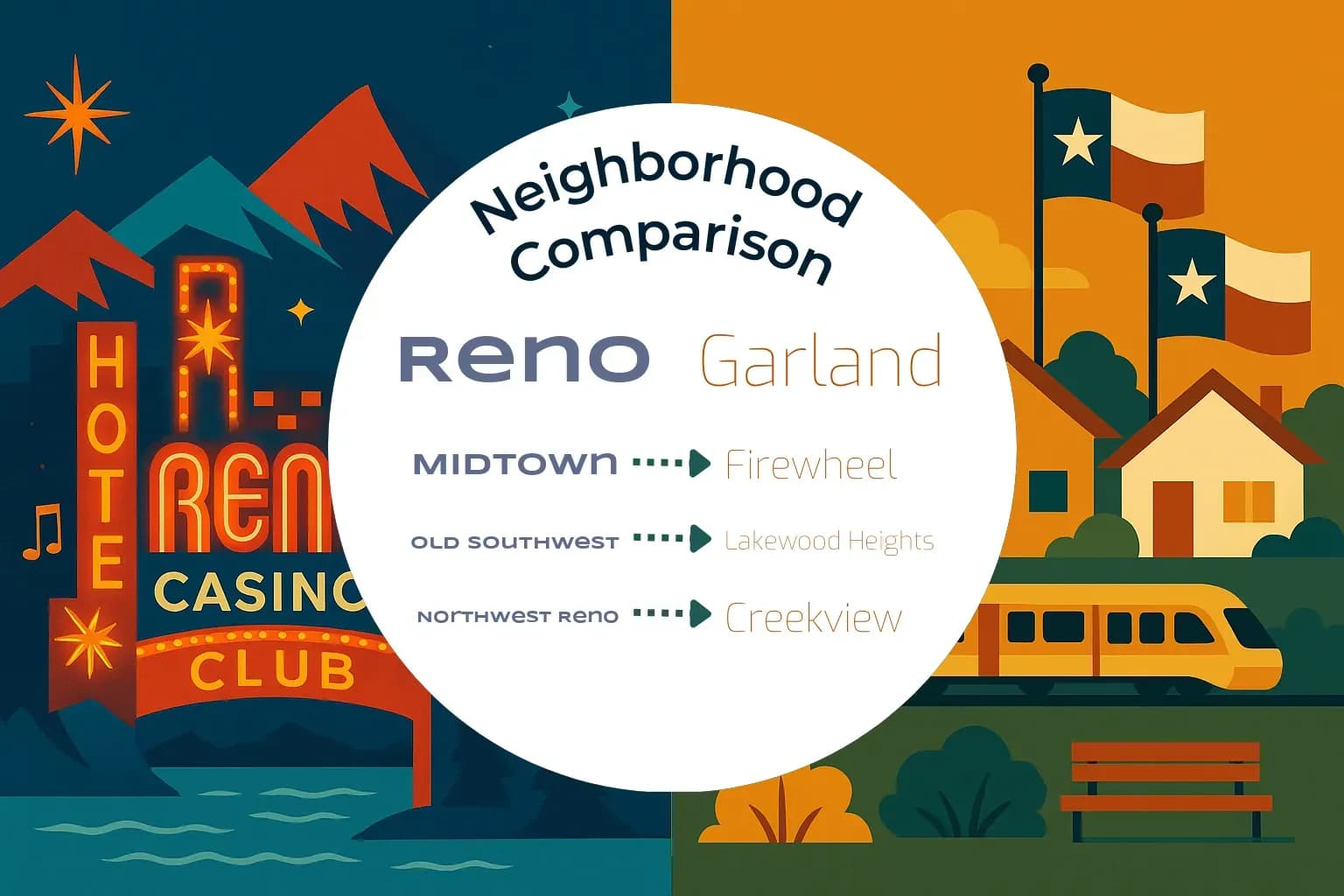 Reno vs Garland Neighborhood Comparison