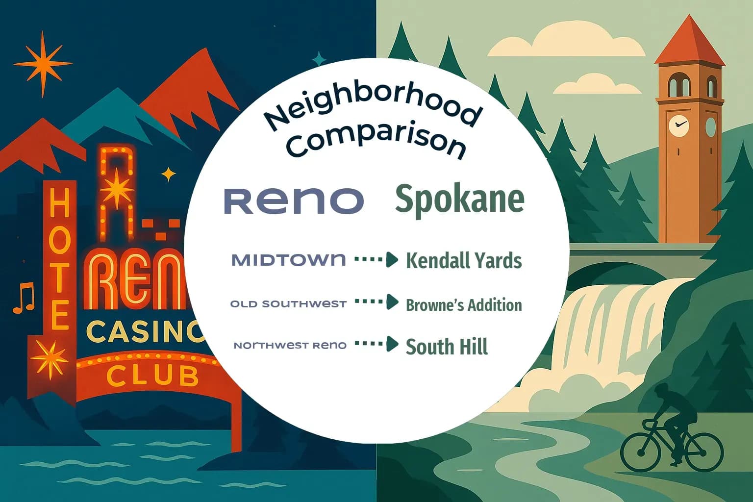 Reno vs Spokane Neighborhood Comparison