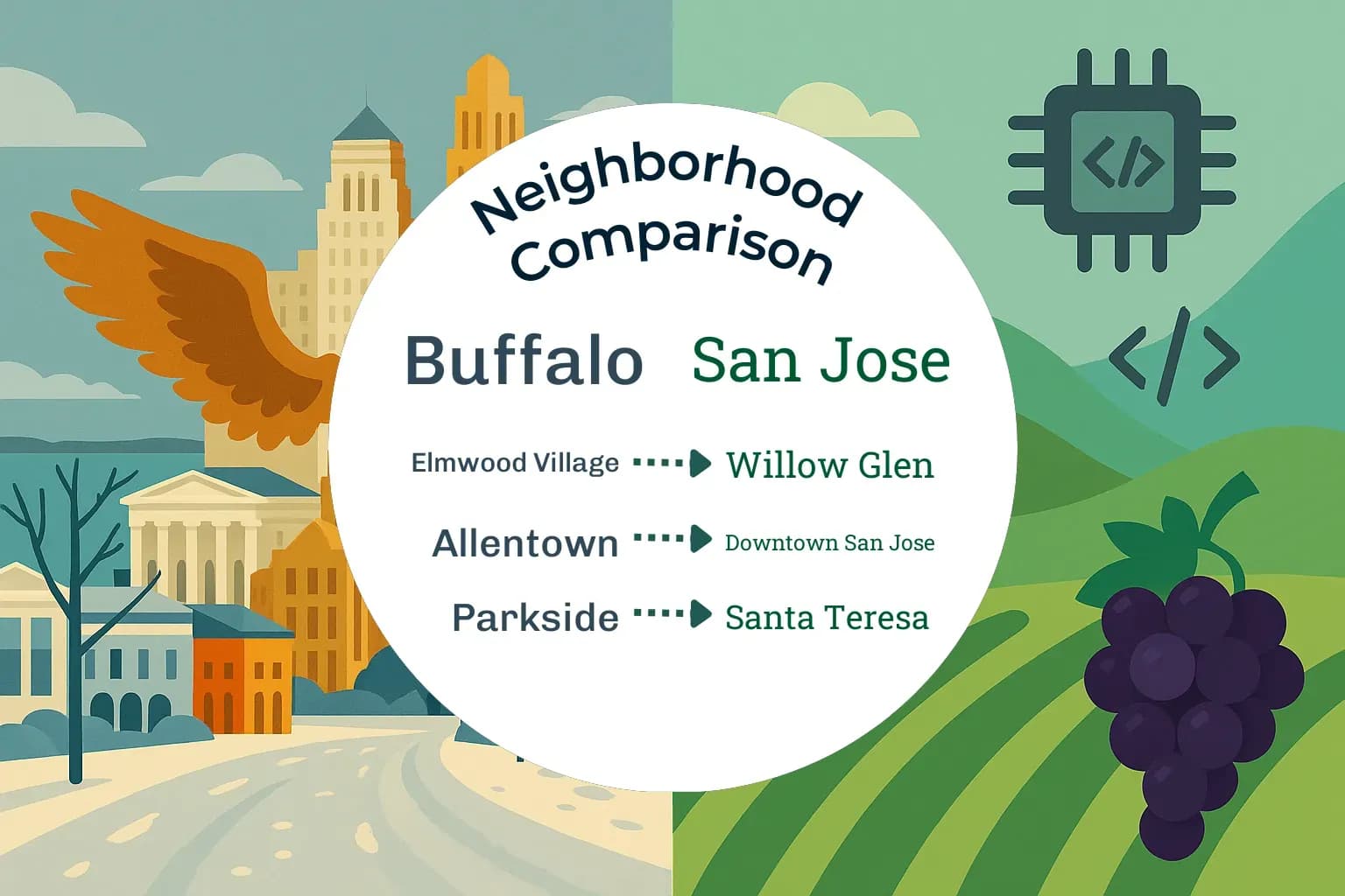 Buffalo vs San Jose Neighborhood Comparison