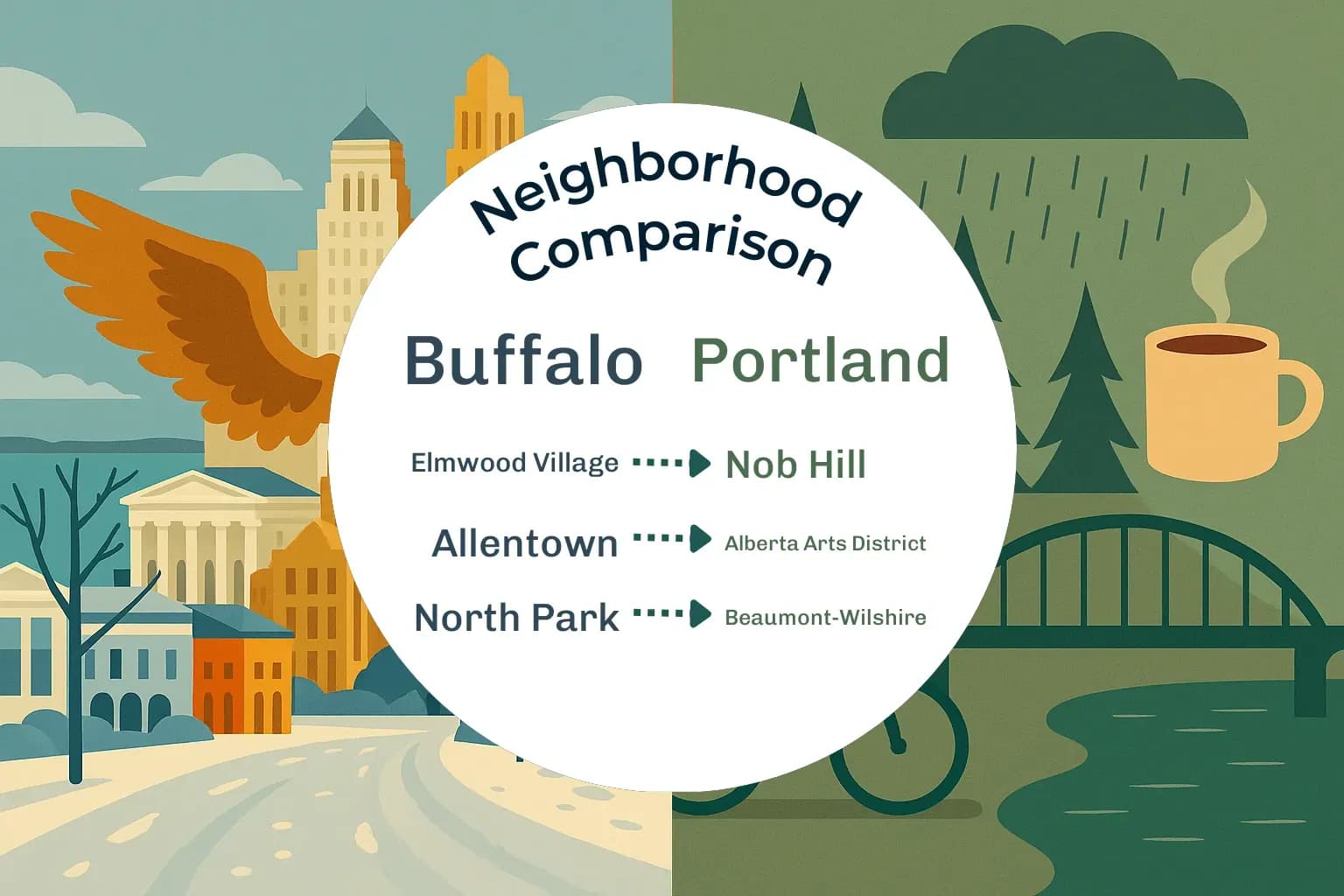 Buffalo vs Portland Neighborhood Comparison