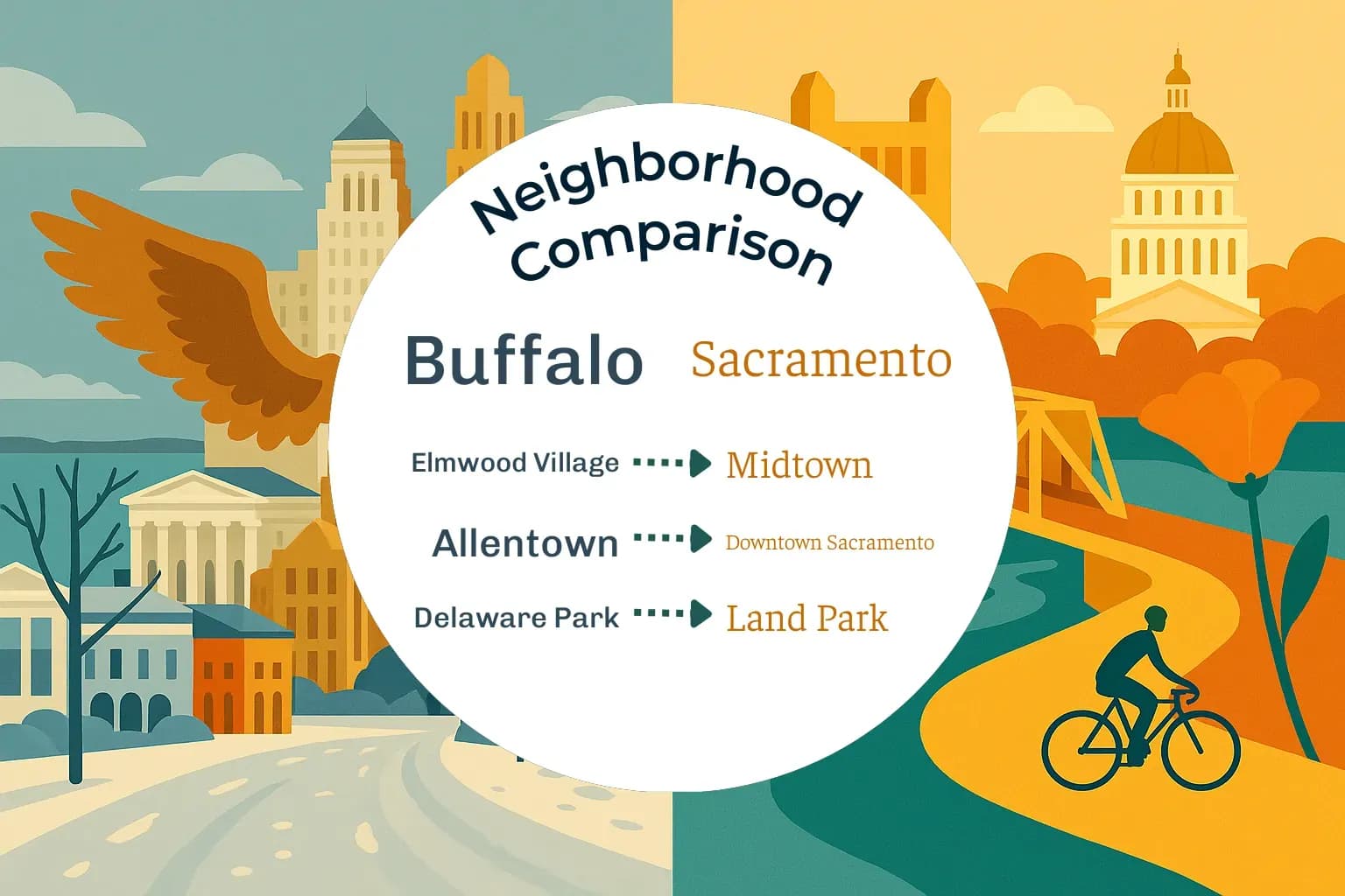 Buffalo vs Sacramento Neighborhood Comparison