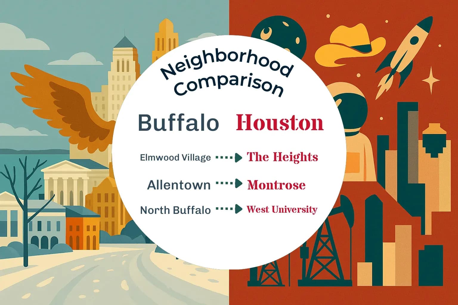 Buffalo vs Houston Neighborhood Comparison