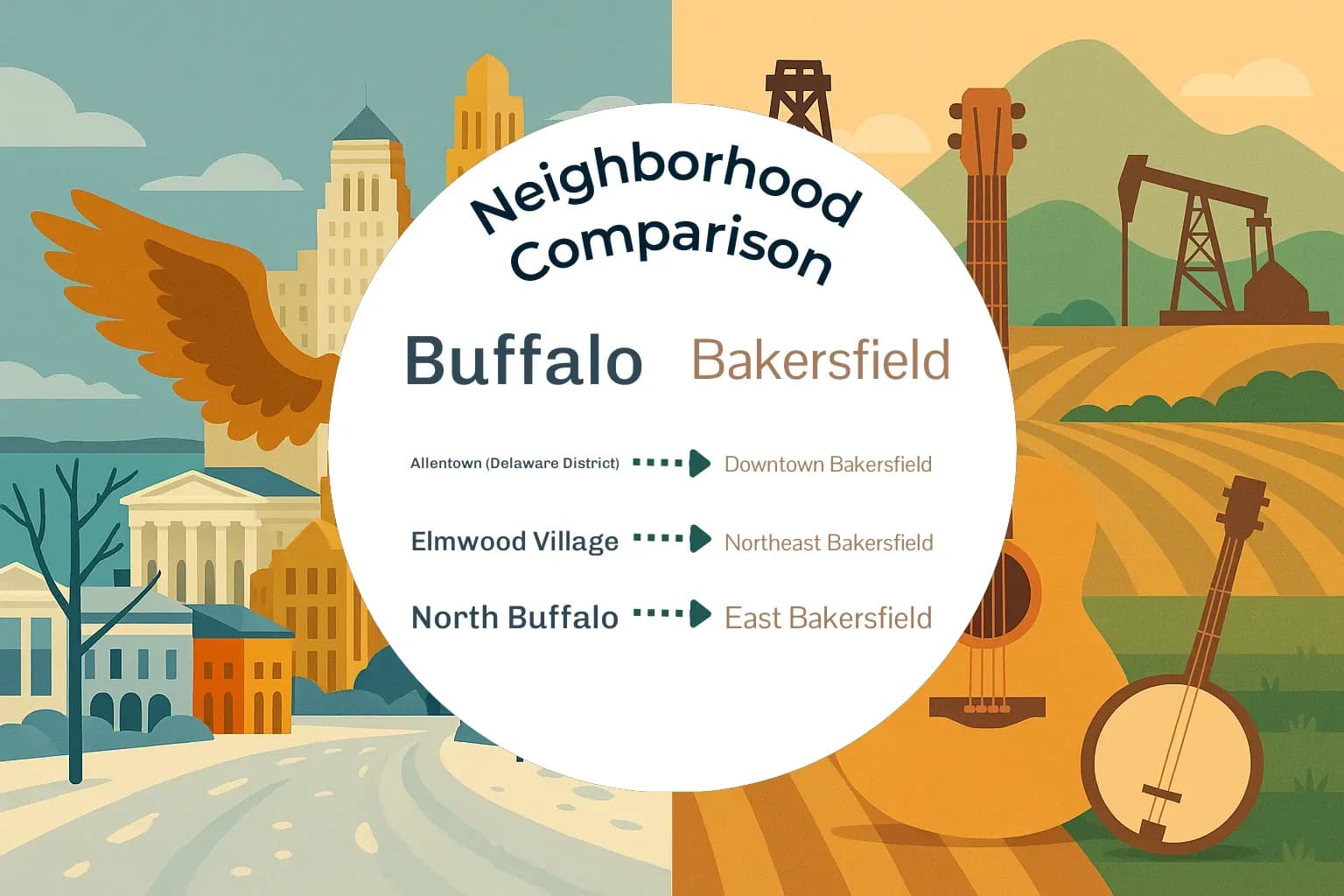 Buffalo vs Bakersfield Neighborhood Comparison