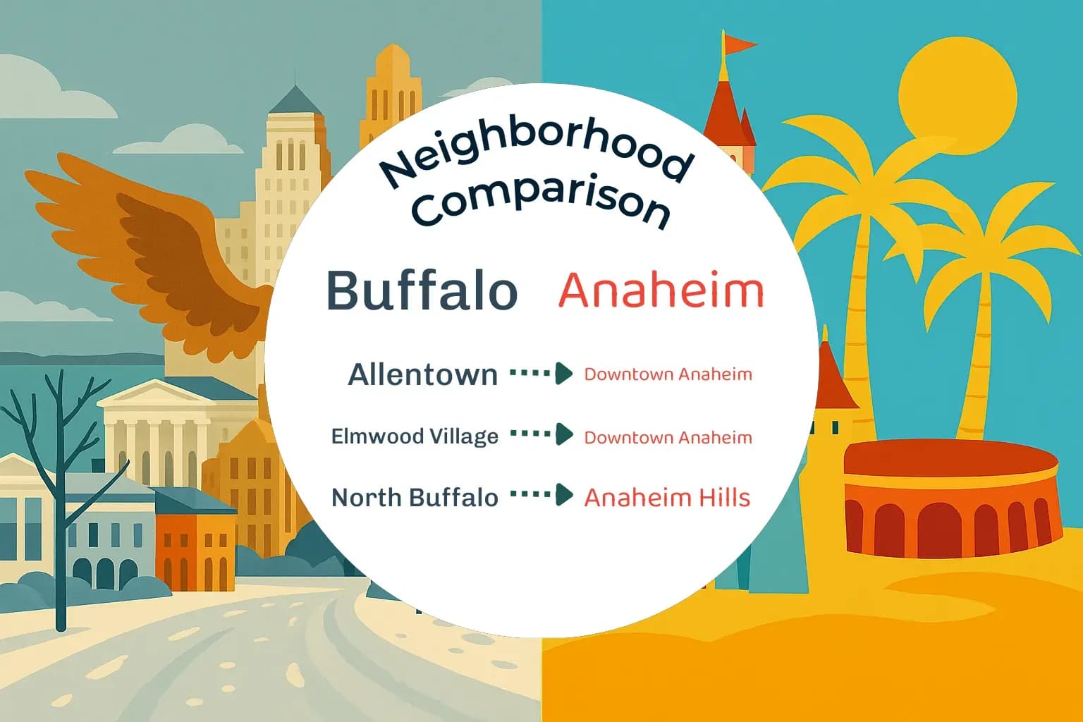 Buffalo vs Anaheim Neighborhood Comparison