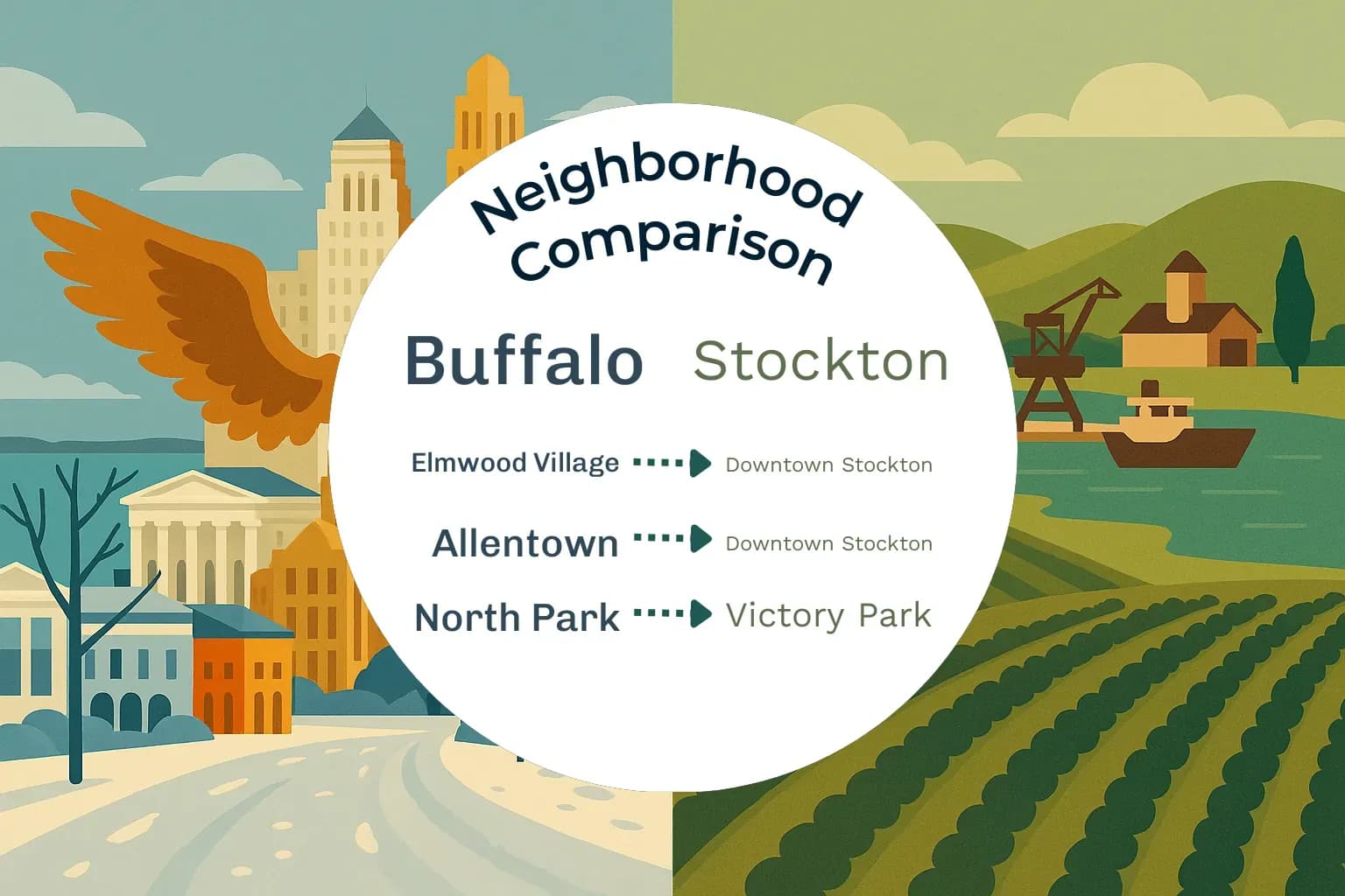 Buffalo vs Stockton Neighborhood Comparison
