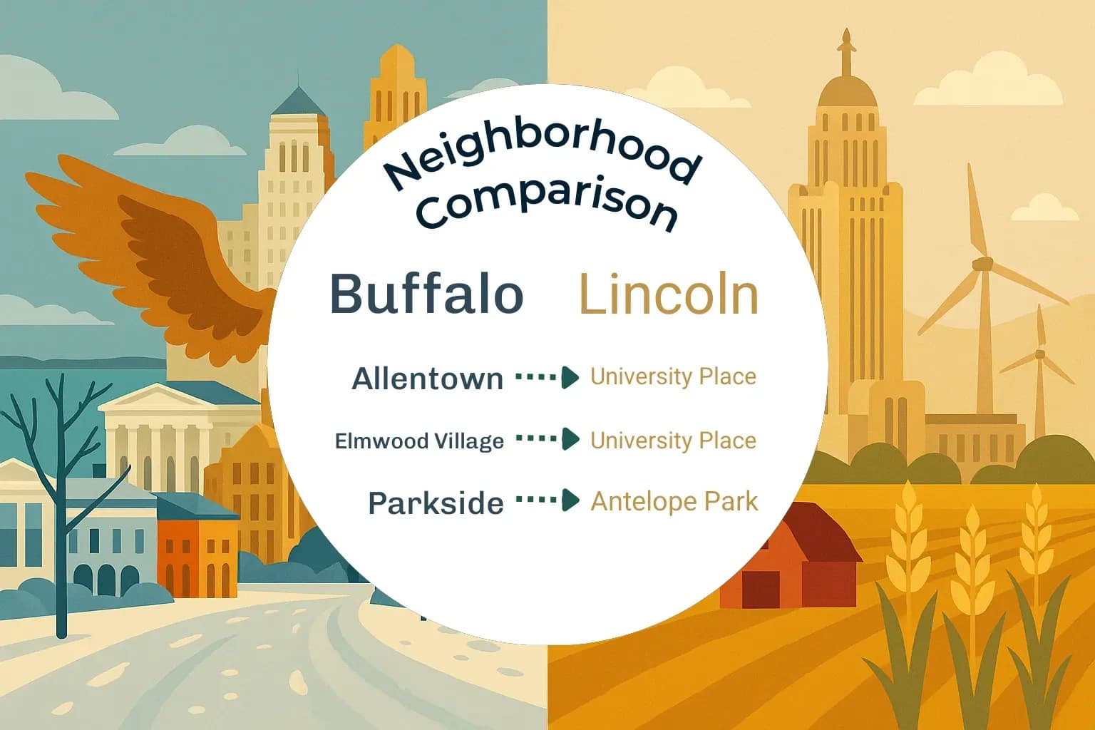 Buffalo vs Lincoln Neighborhood Comparison