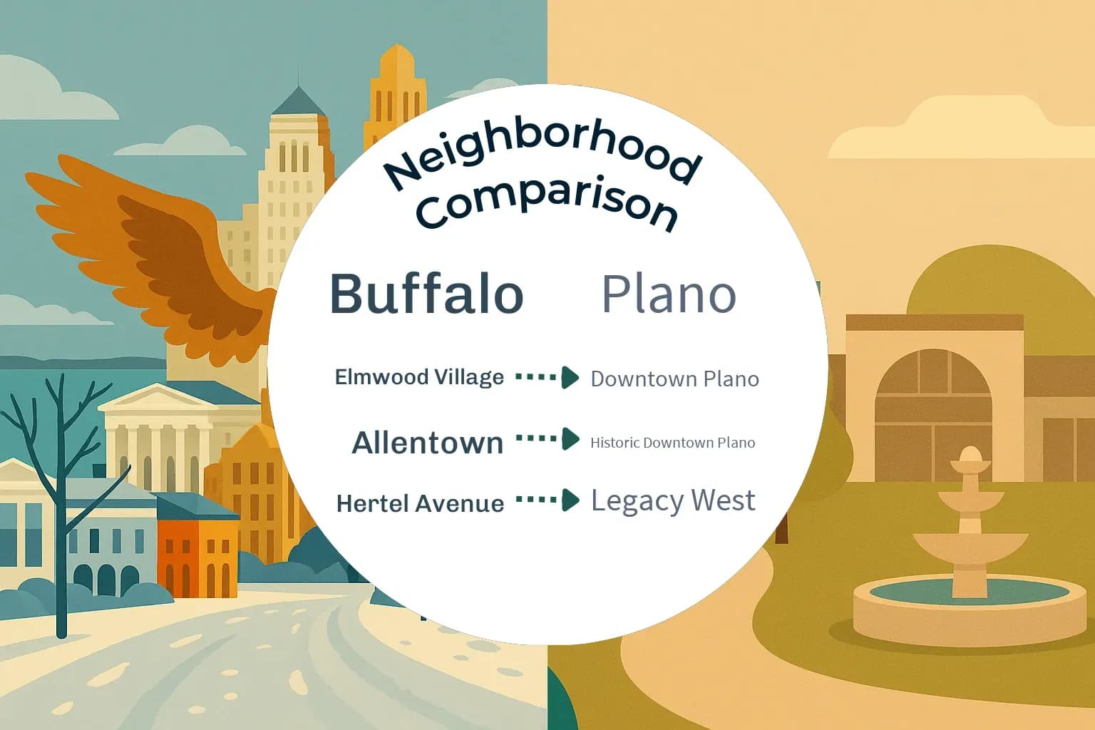 Buffalo vs Plano Neighborhood Comparison